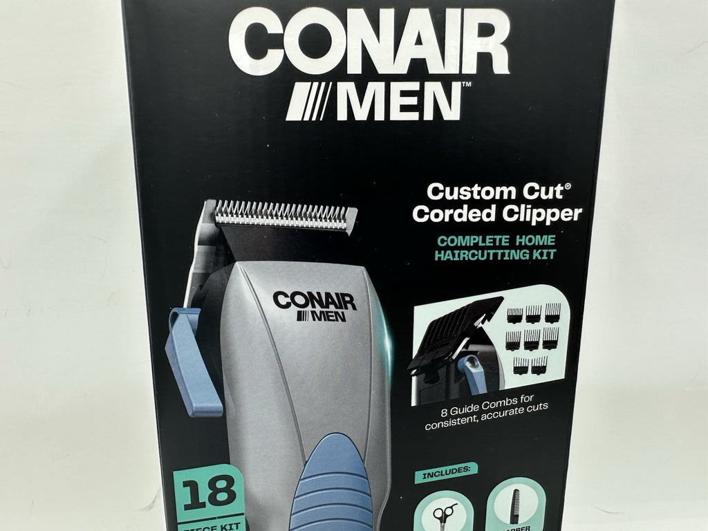 Men's Hair Clipper Kit - Complete 18-Piece Home Grooming Set with Stainless Steel Blades