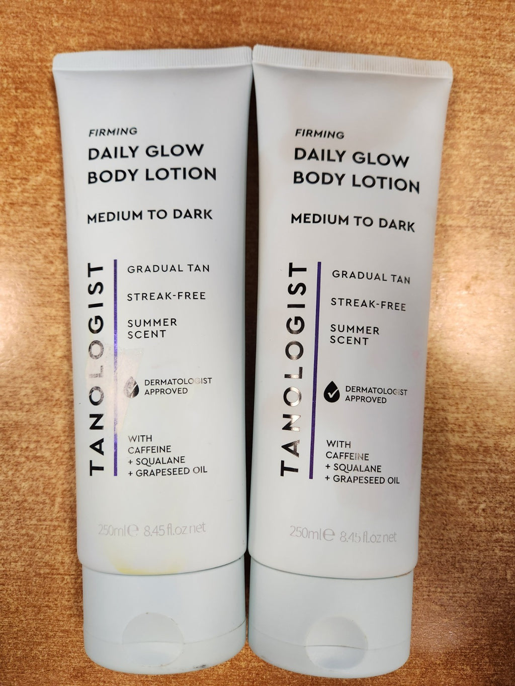 2 Pack Firming Daily Glow Lotion - Natural Tan, Hydrating & Long-Lasting