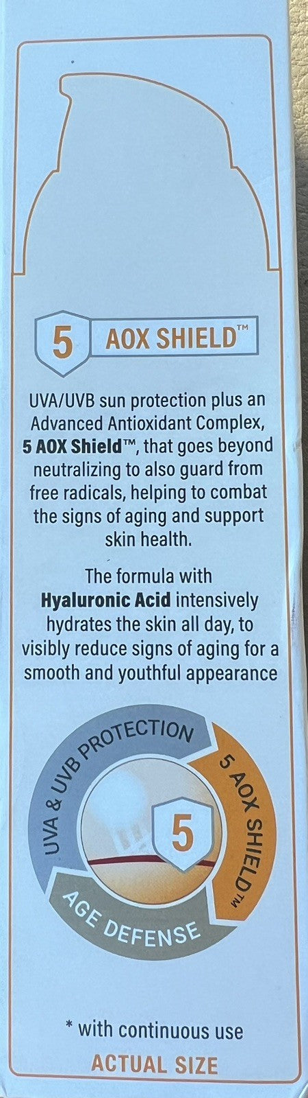 Eucerin Sun Age Defense SPF 50 Face Sunscreen with Hyaluronic Acid - Hypoallergenic, Fragrance-Free, Non-Comedogenic, 3 Pack