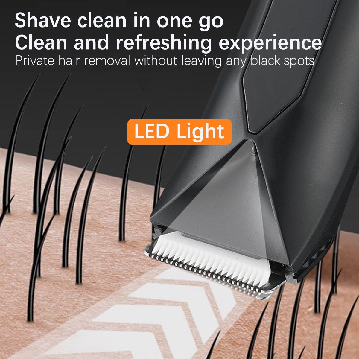 Men's Waterproof Body Hair Trimmer for Groin & Groin Area - 3900RPM