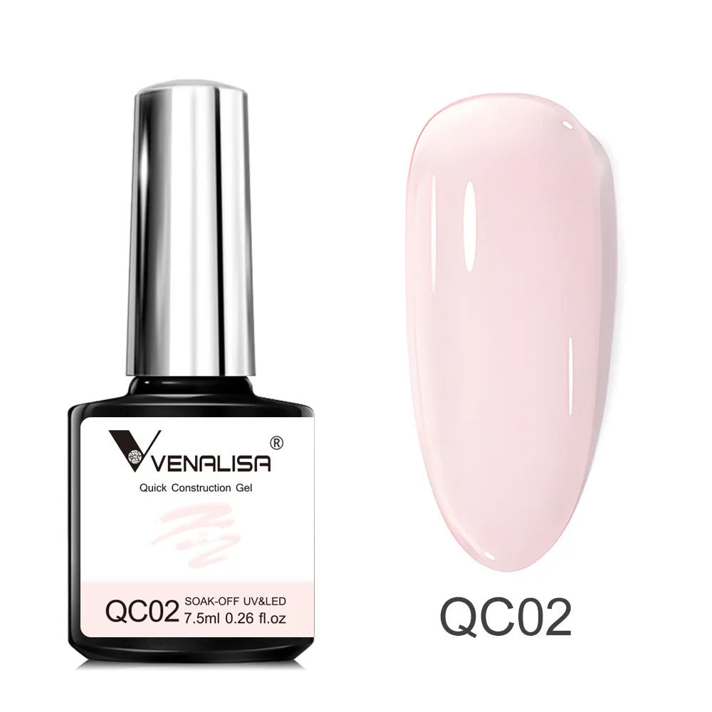 Quick Construction Gel Polish Nude Pink 7.5ml UV LED Soak Off Nail Gel