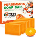 Persimmon Body Soap for Odor Control - Natural Deodorant Bar 5 Pack