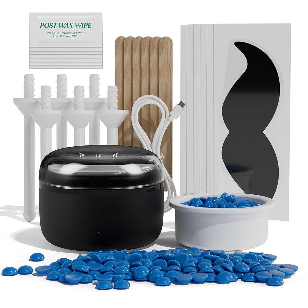 Portable Nose and Ear Wax Removal Kit with Wax Warmer and Accessories