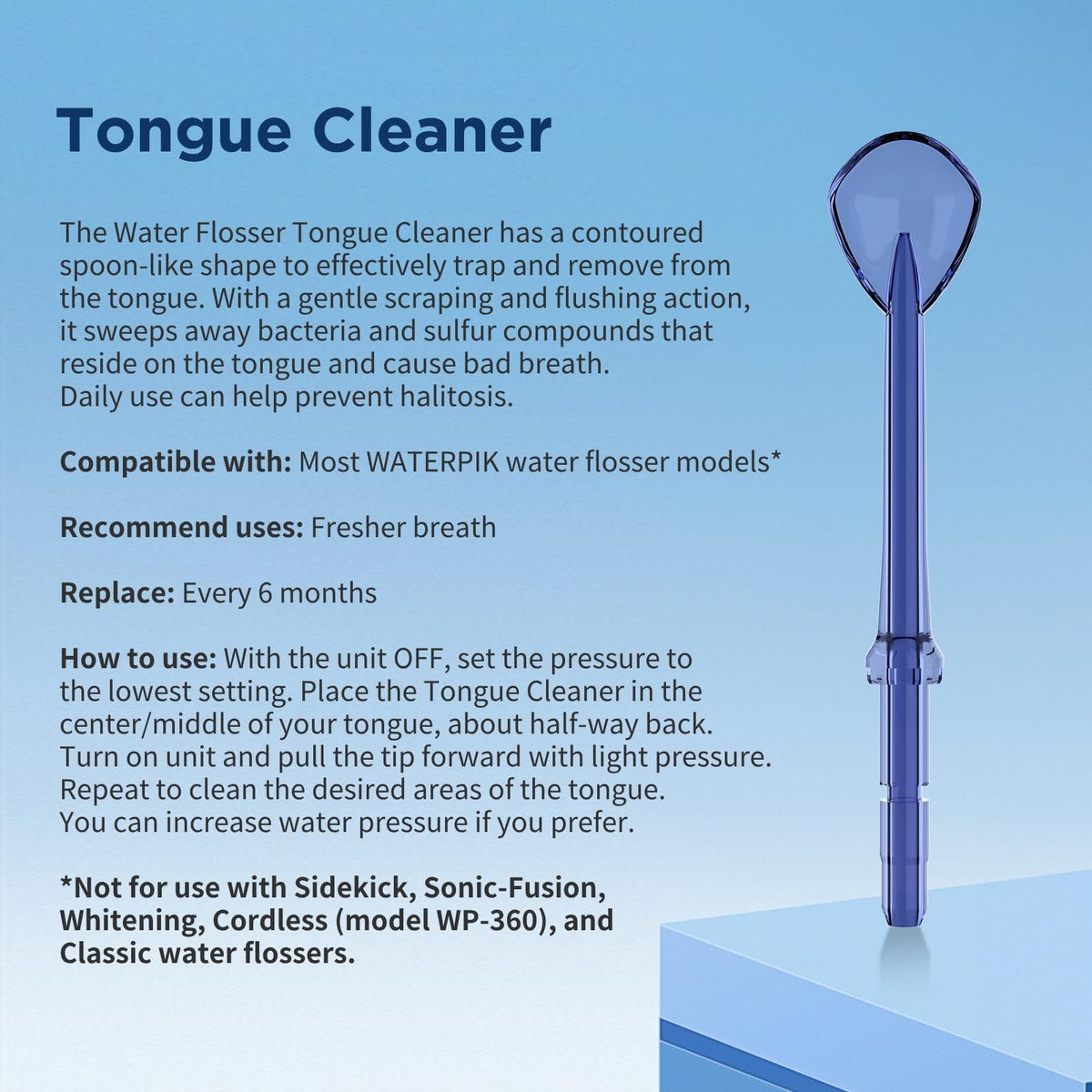 Water Flosser Replacement Tips Set with Storage & Travel Case - 8 Tips