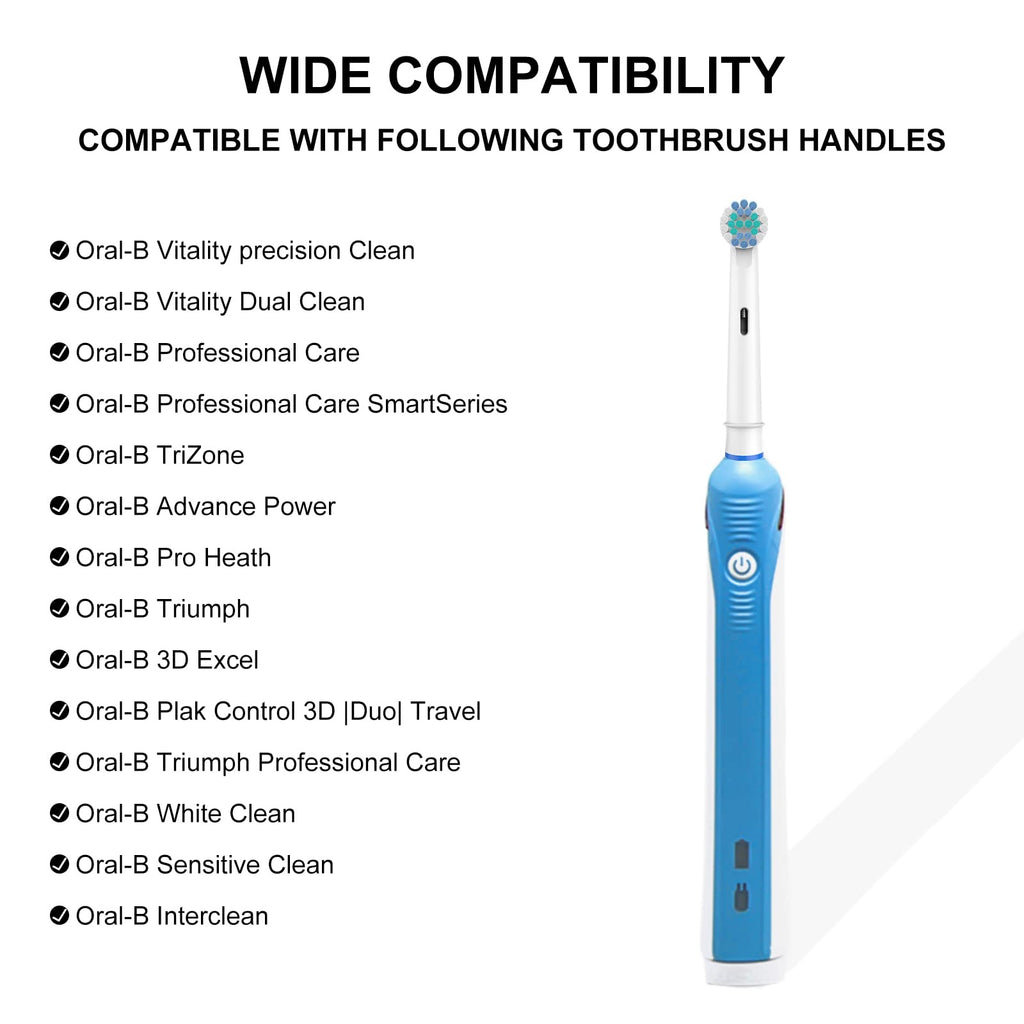 Electric Toothbrush Replacement Heads Set - Soft Dupont Bristles, 4 Pack for Oral B
