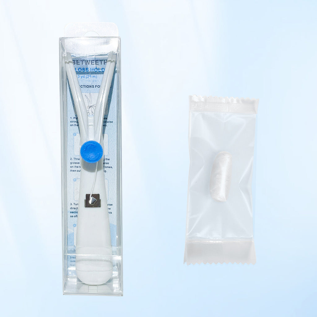 Reusable Dental Floss Holder with Adjustable Tension and Preloaded Floss