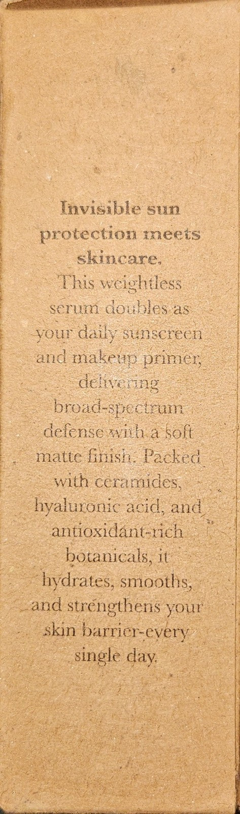 SPF 30 Mineral Sunscreen Serum with Matte Finish & Ceramides - Invisible, Water-Resistant, Non-Nano Zinc Oxide