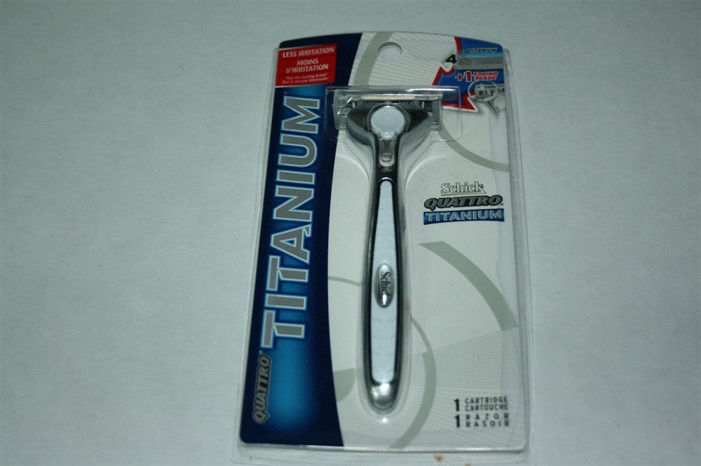 8 Pack Schick Quattro Titanium Razor Blade Refills for Compatible Shavers