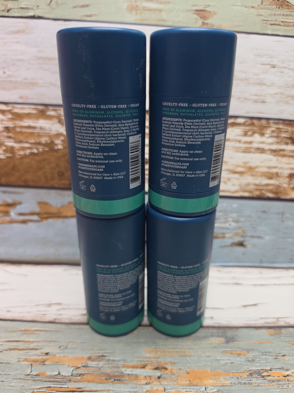 Aluminum Free Deodorant for Men 4-Pack - Deep Sea Glacier Scent