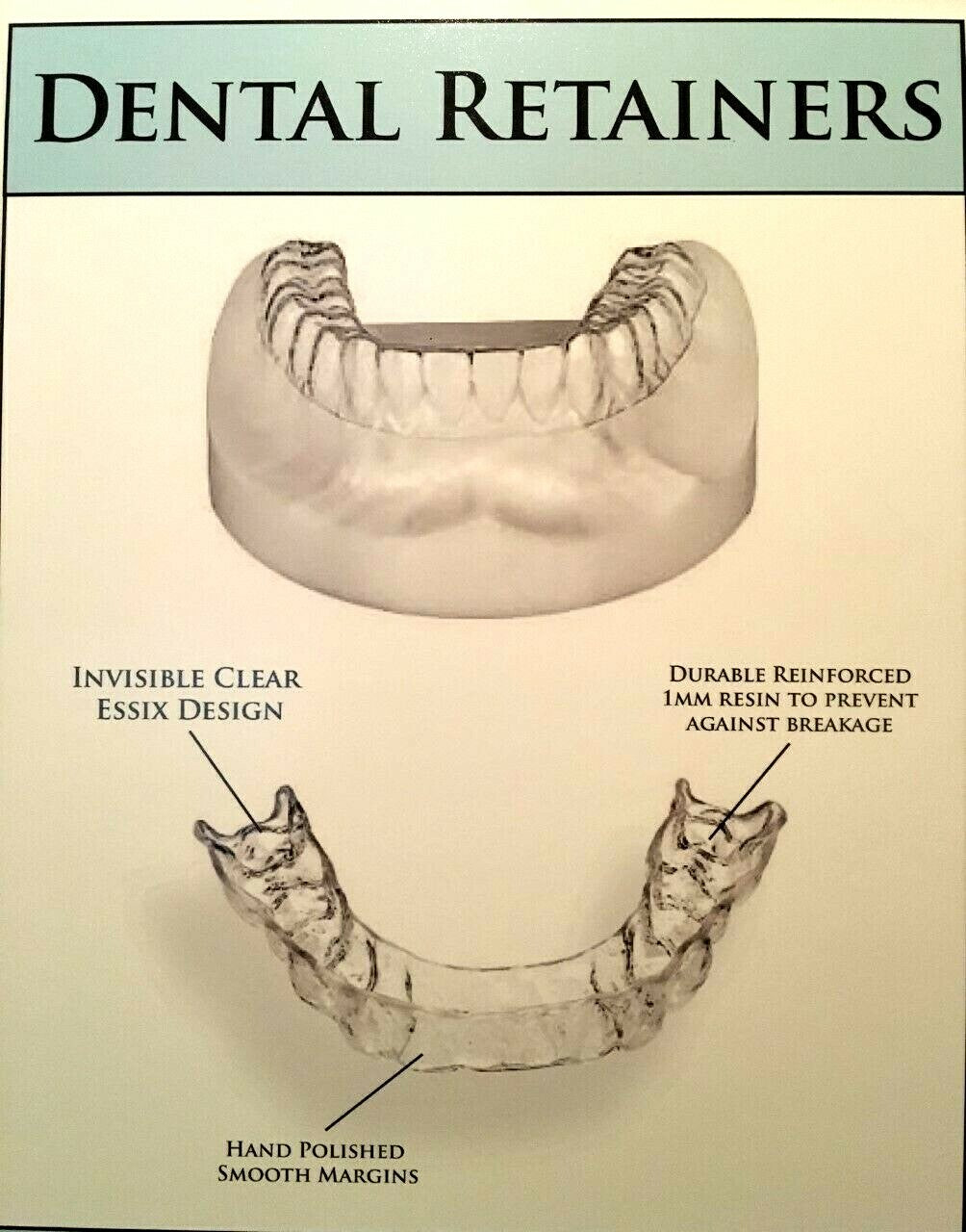 Custom Dental Retainers Set Upper and Lower Made in USA - Clear Aligners