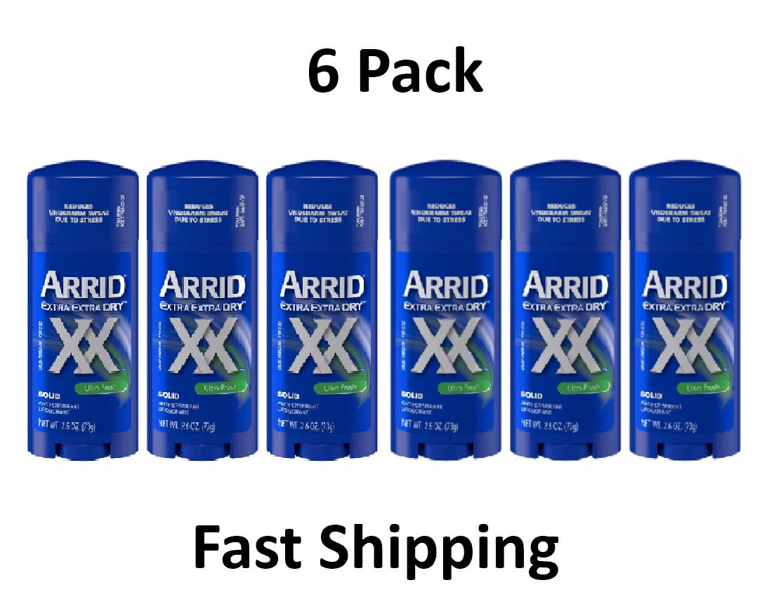 Arrid XX Extra Extra Dry Solid Antiperspirant Deodorant 6 Pack - Ultra Fresh