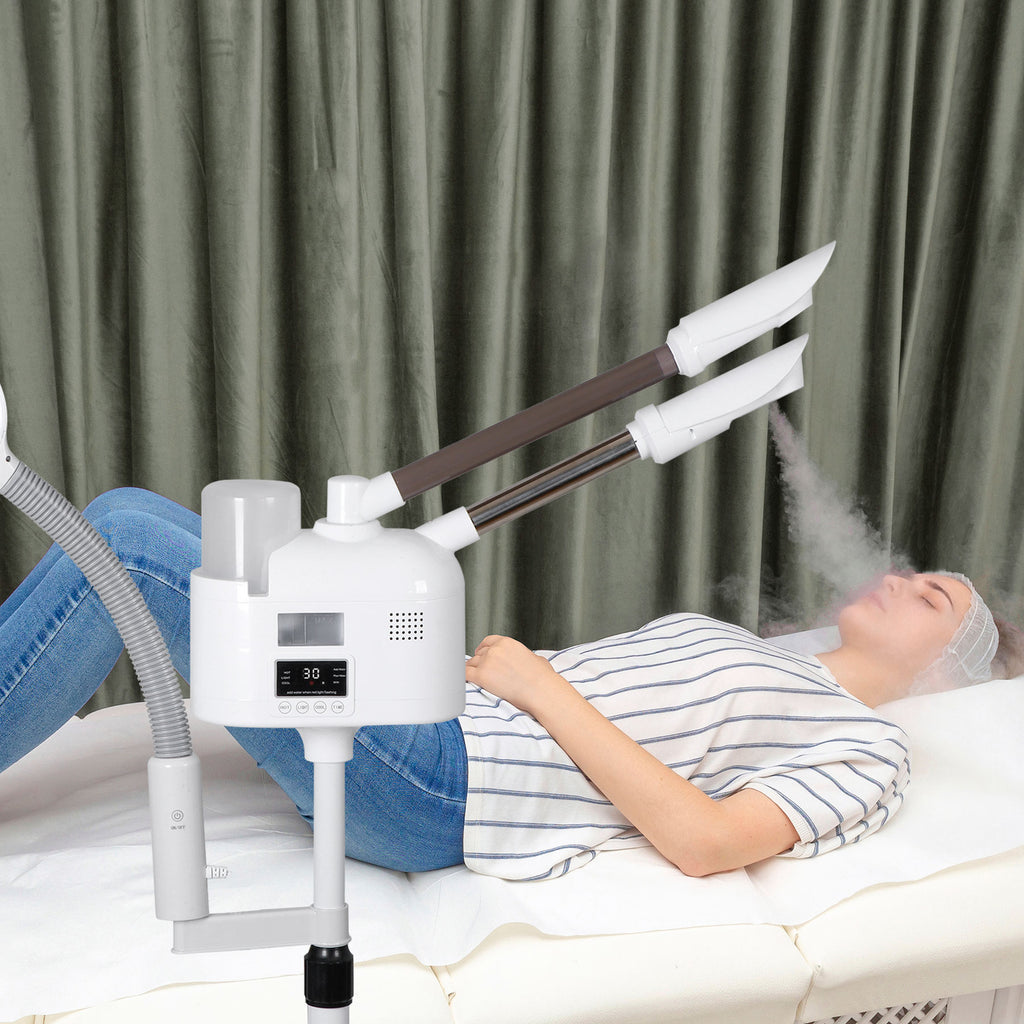Professional 3-in-1 Facial Steamer with Magnifying Lamp Hot & Cold Mist