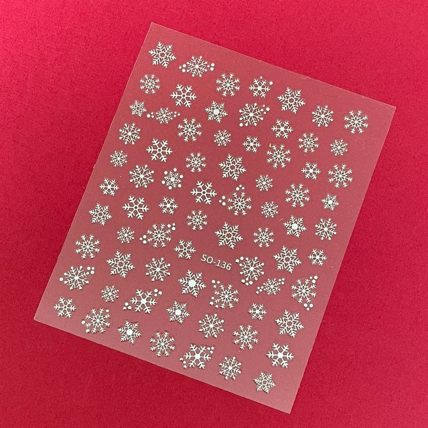 Christmas Nail Stickers Snowflakes Reindeer Santa Tree Snowman Self-Adhesive Decals