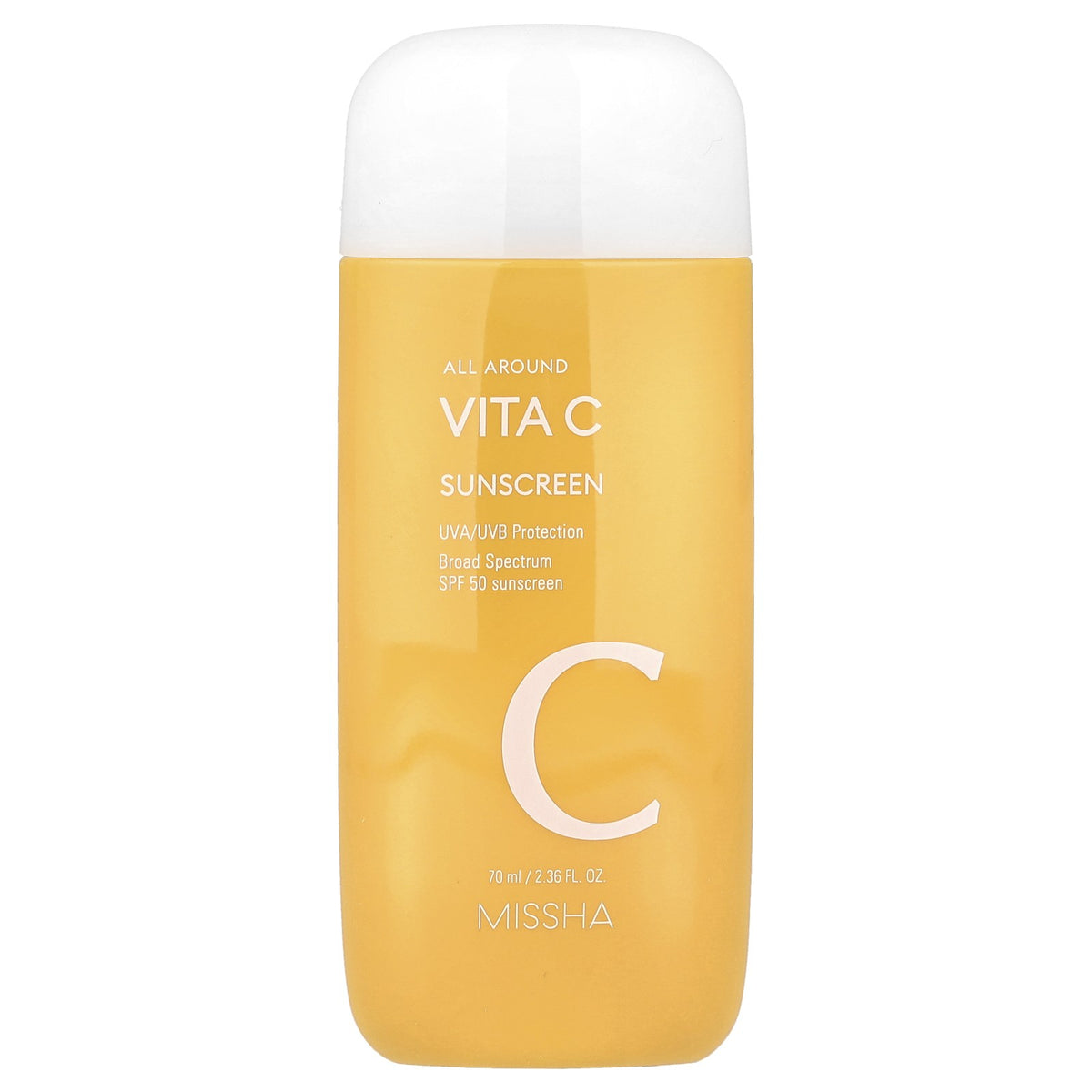 SPF 50 Sunscreen with Vitamin C - Broad Spectrum, Lightweight & Non-Sticky - 2.36 fl oz