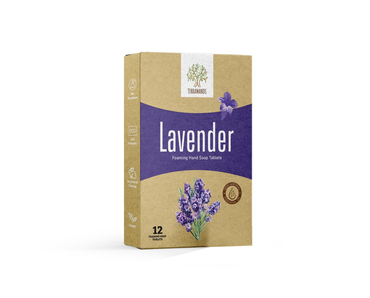 Lavender Foaming Soap Tablets - 12 Count, Makes 96 oz of Gentle Hand Wash