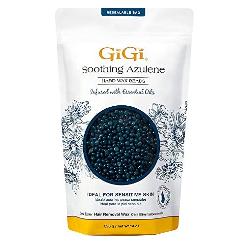 Gentle Hard Wax Beads for Sensitive Skin - Soothing Azulene Wax for Full Body & Face