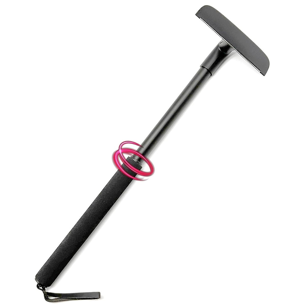Retractable Long Handle Back Hair Shaver - 22 Inches Body Grooming Tool