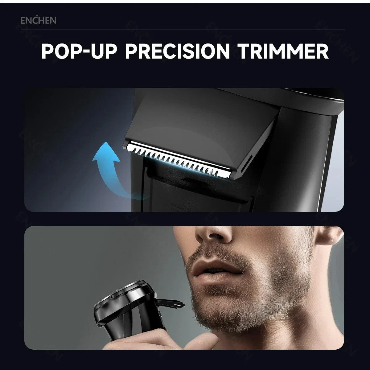 Electric Rotary Shaver Waterproof Wet Dry Beard Razor Men