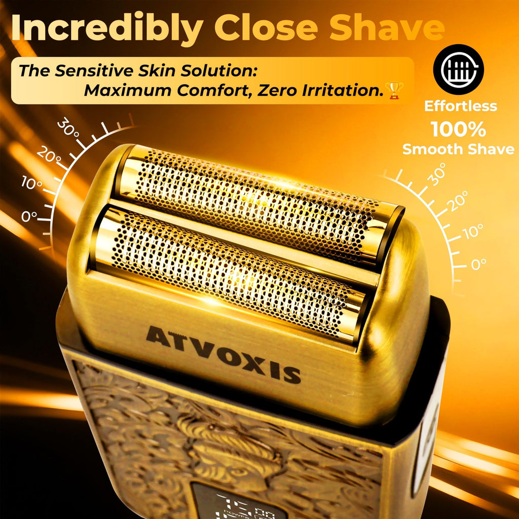 All-Metal 3-Speed Electric Nose & Ear Hair Trimmer for Men - Rechargeable & Travel Case