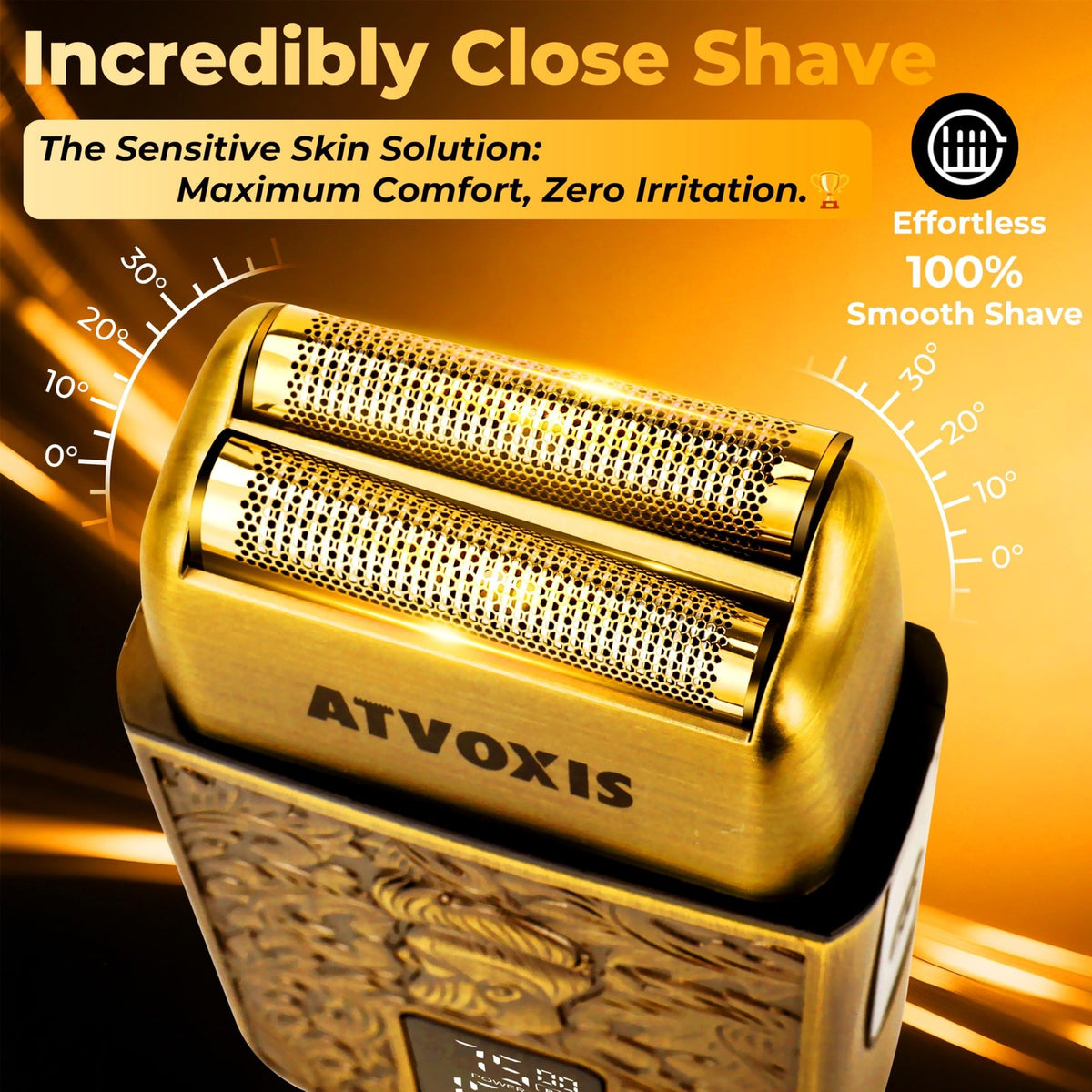All-Metal 3-Speed Electric Nose & Ear Hair Trimmer for Men - Rechargeable & Travel Case