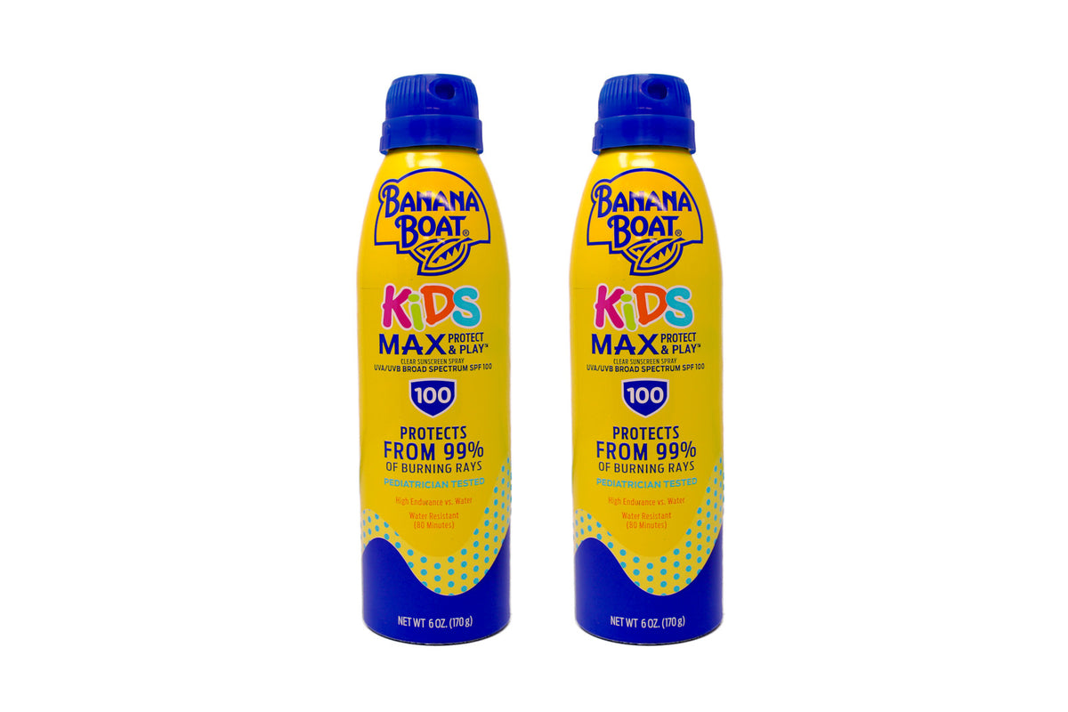 Kids SPF 100 Sunscreen Spray - Water-Resistant Sun Protection for Children 6 oz Pack of 2