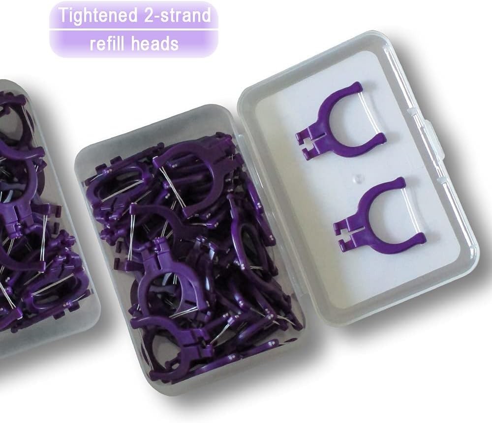 Dental Floss Refills with Long Handle - Unflavored Refillable Flosser Kit