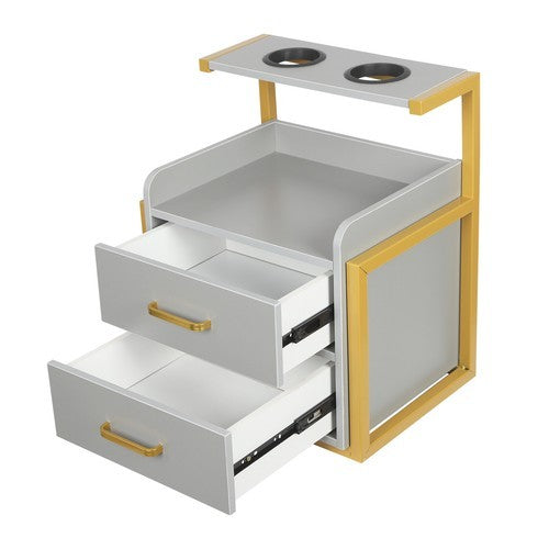Wall Mounted Salon Storage Cabinet with Drawers for Spas and Barbershops