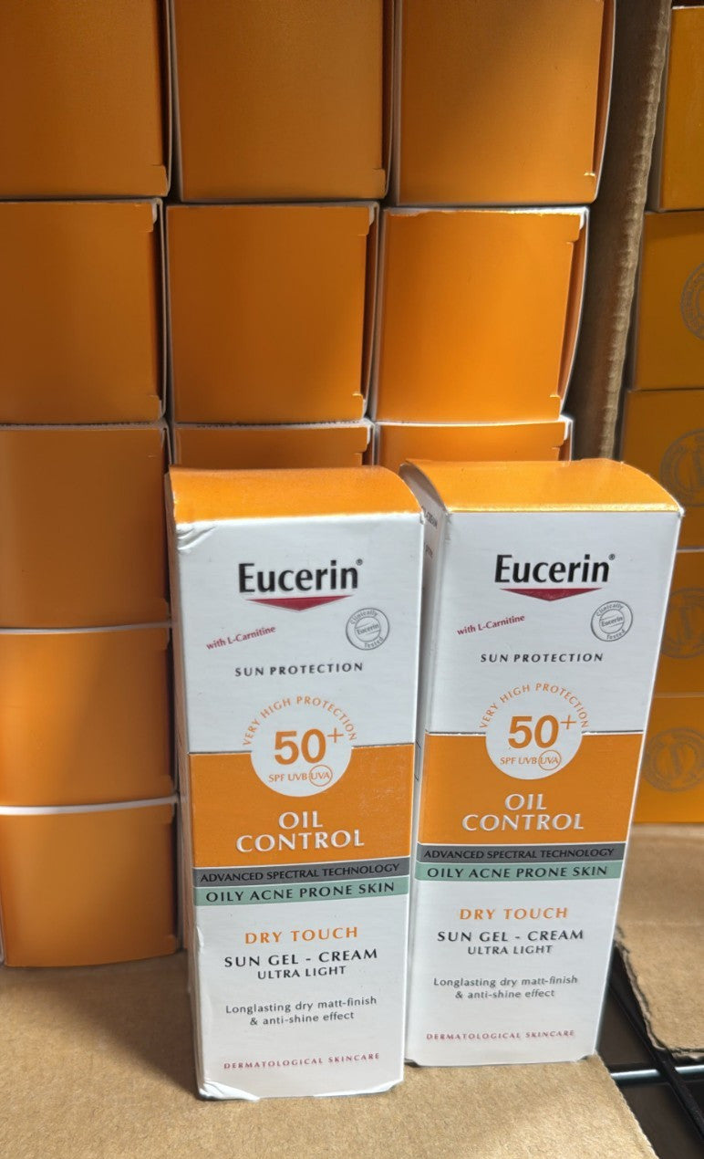 Eucerin Sun Oil Control SPF50+ Gel-Cream 50ml | Ultra-Light, Dry-Touch Facial Sunscreen