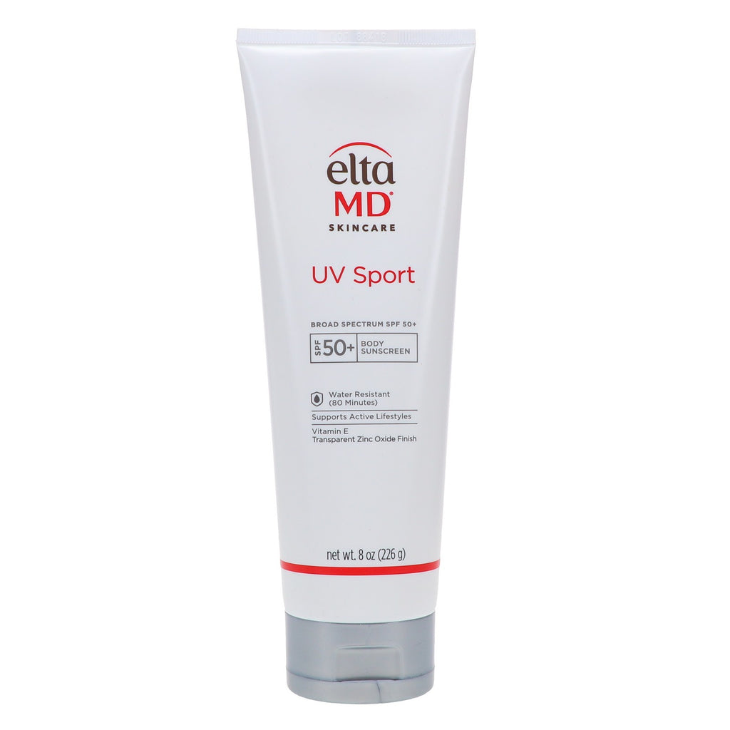 EltaMD UV Sport Broad Spectrum SPF 50+ Body Sunscreen 8 oz - Water-Resistant, Organic Formula