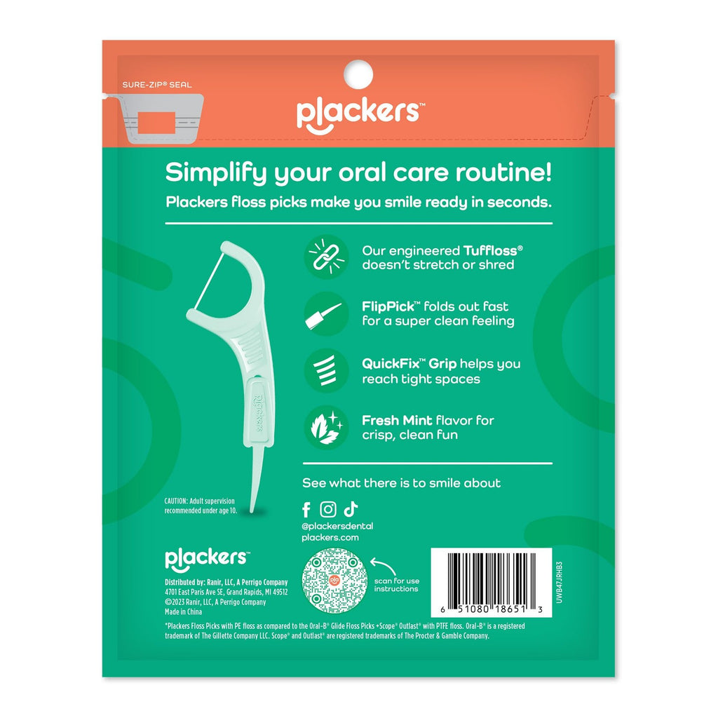 Dental Floss Picks Pack of 150 - Micro Line, Mint Flavor, Durable & Fold-Out Design