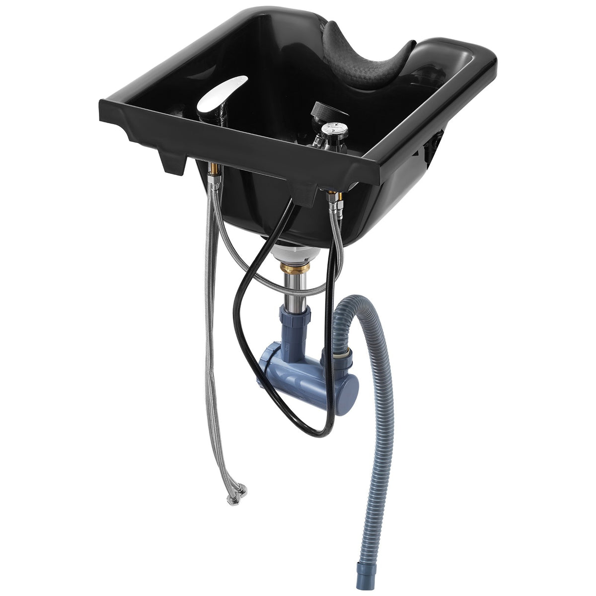 Black Plastic Shampoo Sink for Hair Wash Salon & Home Use