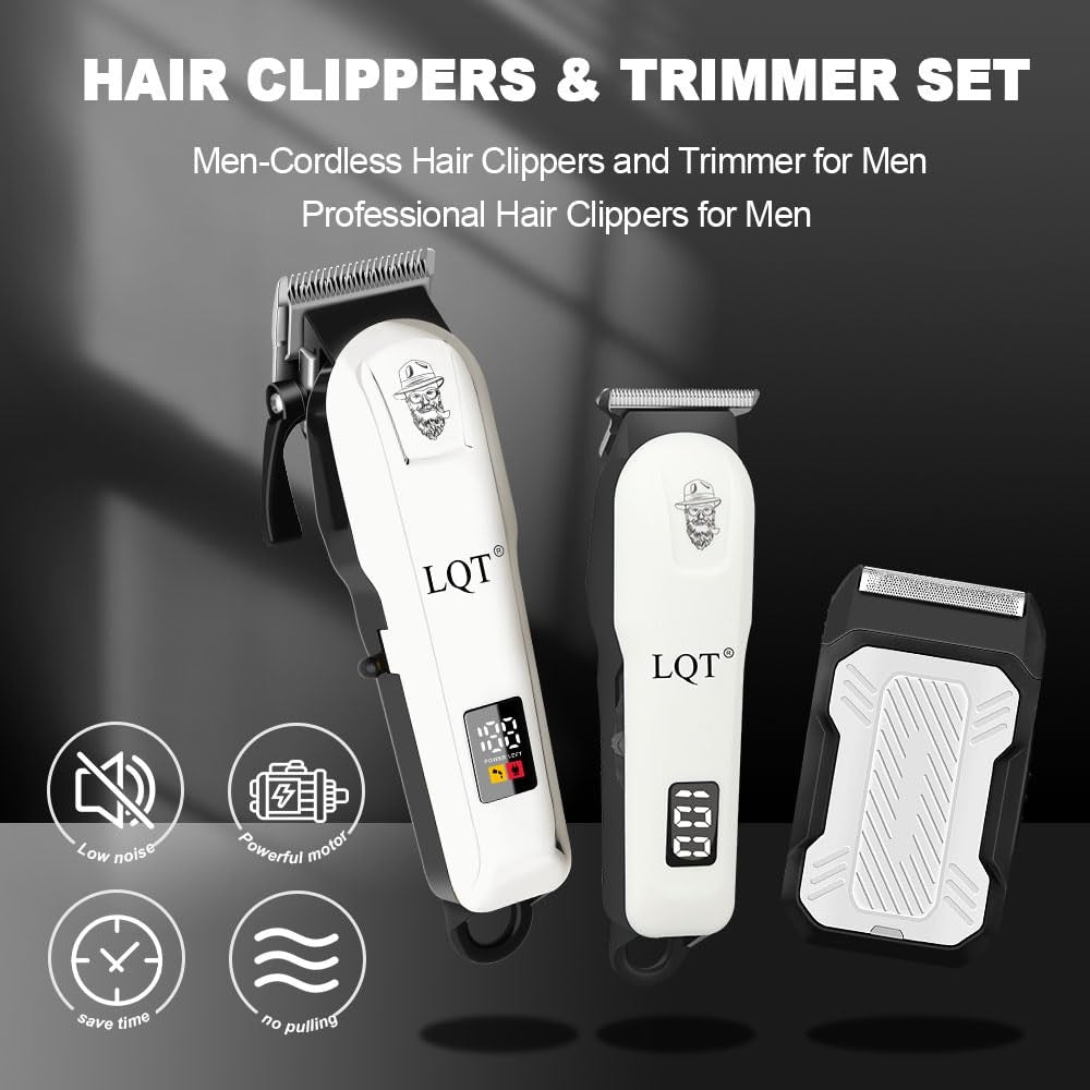 Professional Hair Clippers and Trimmer Set for Men - Salon-Quality Grooming Kit