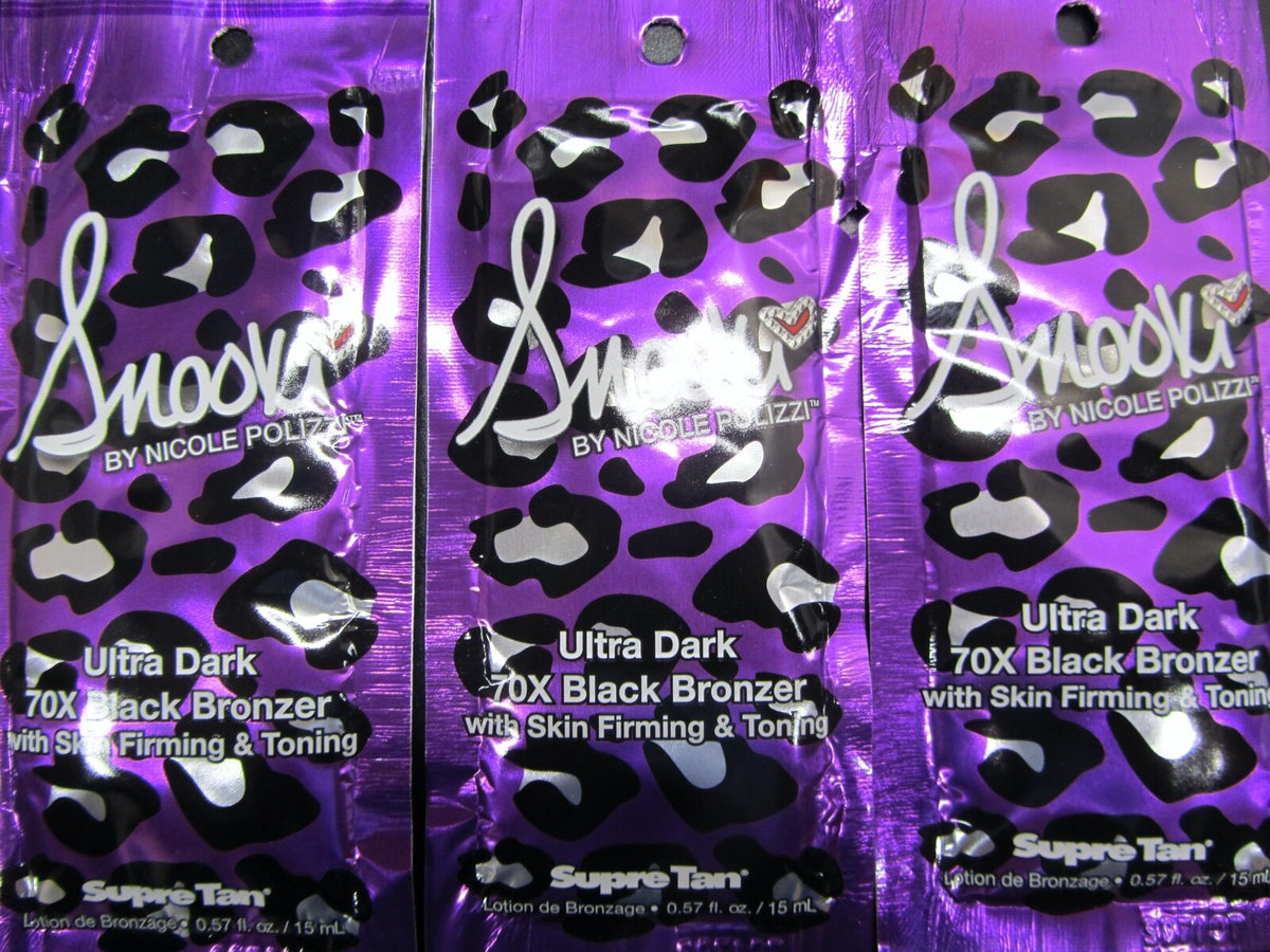 100 Packets Ultra Dark Black Bronzer Tanning Lotion by Supre - Long-Lasting Fake Tan