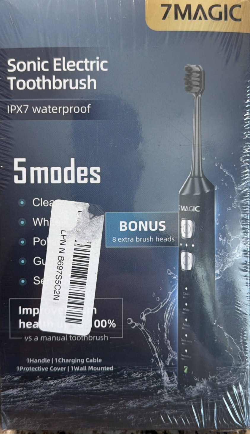 Electric Sonic Toothbrush Set for Adults and Kids with 8 Extra Brush Heads Waterproof