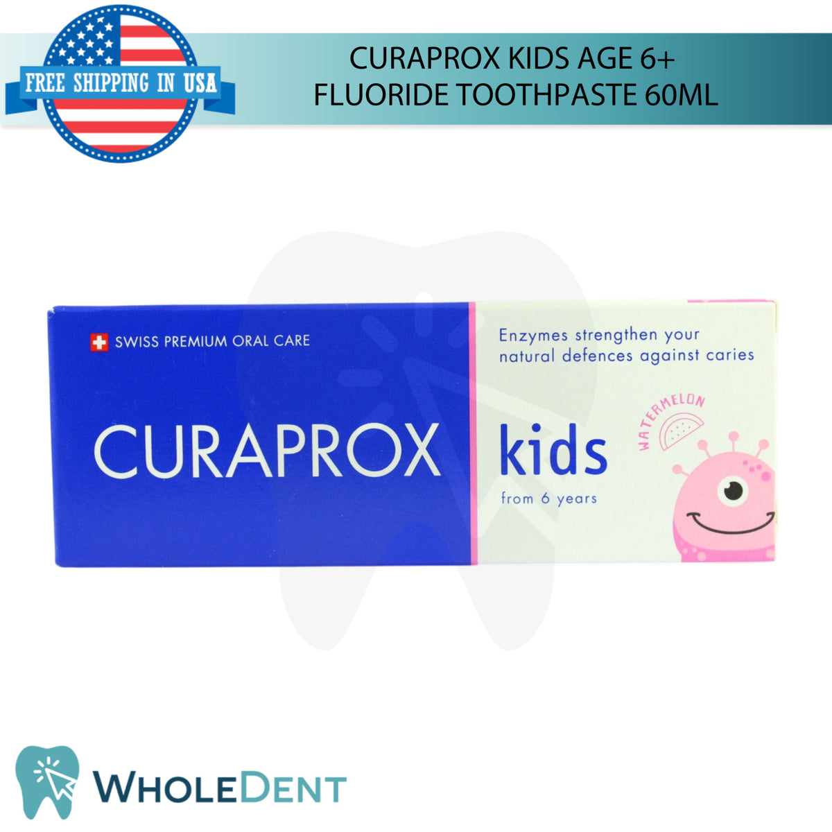 Kids Fluoride Toothpaste 60ml - Plaque Control & Enamel Protection