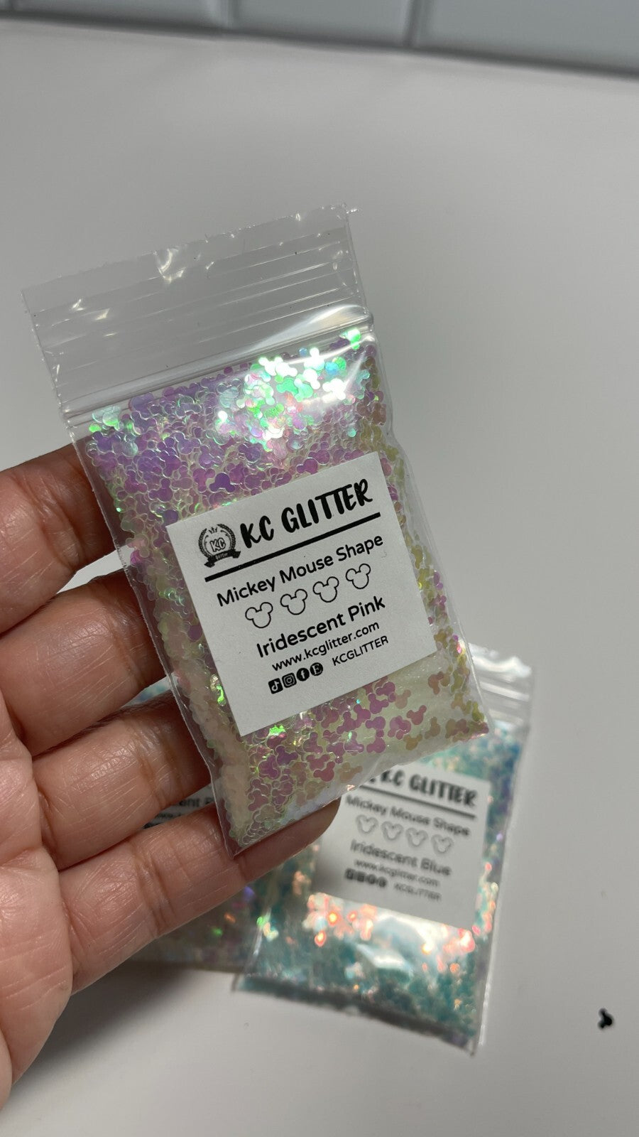 50g Iridescent Pink Mickey Mouse Glitter for Nail Art & Crafting