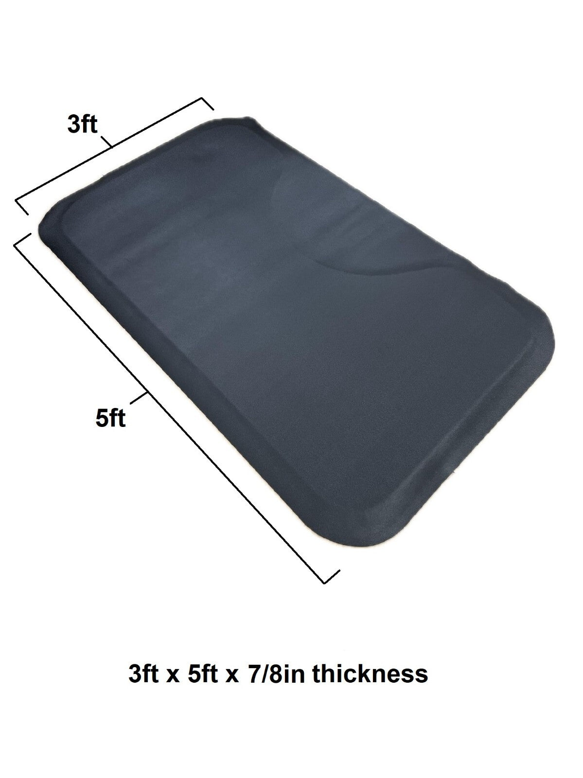 Rectangular Anti-Fatigue Salon Floor Mat for Barbershops - Durable & Comforting