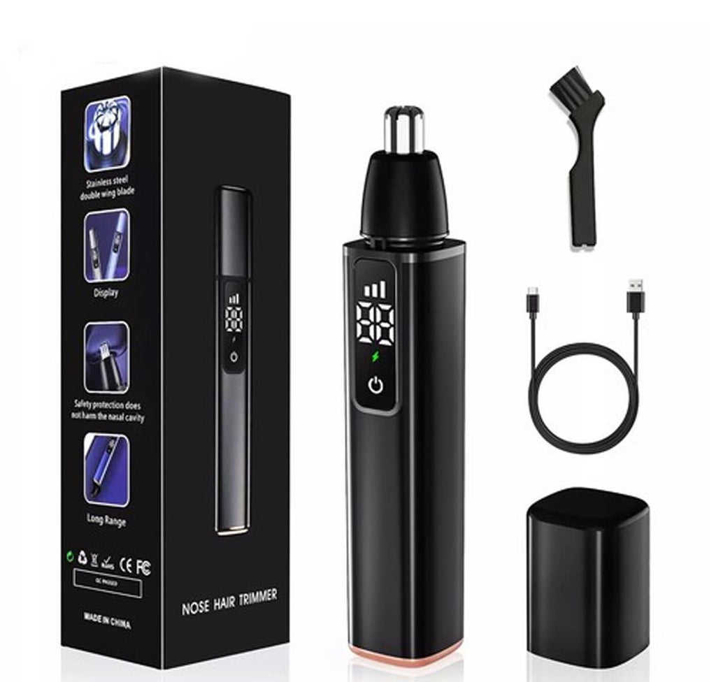 USB Rechargeable Waterproof Ear and Nose Hair Trimmer with LED Display