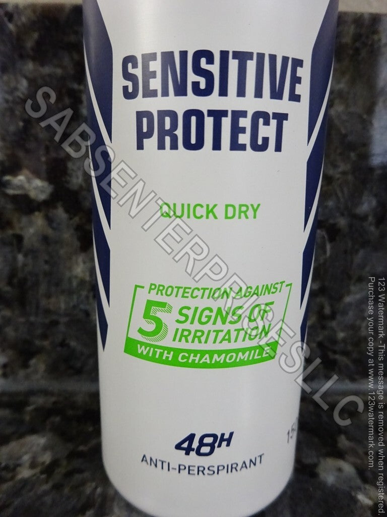 6 Pack Nivea Men Sensitive Protect 48hr Antiperspirant Deodorant Body Spray 150ml