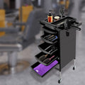 5-Drawer Mobile Salon Trolley Cart for Barbers and Beauticians