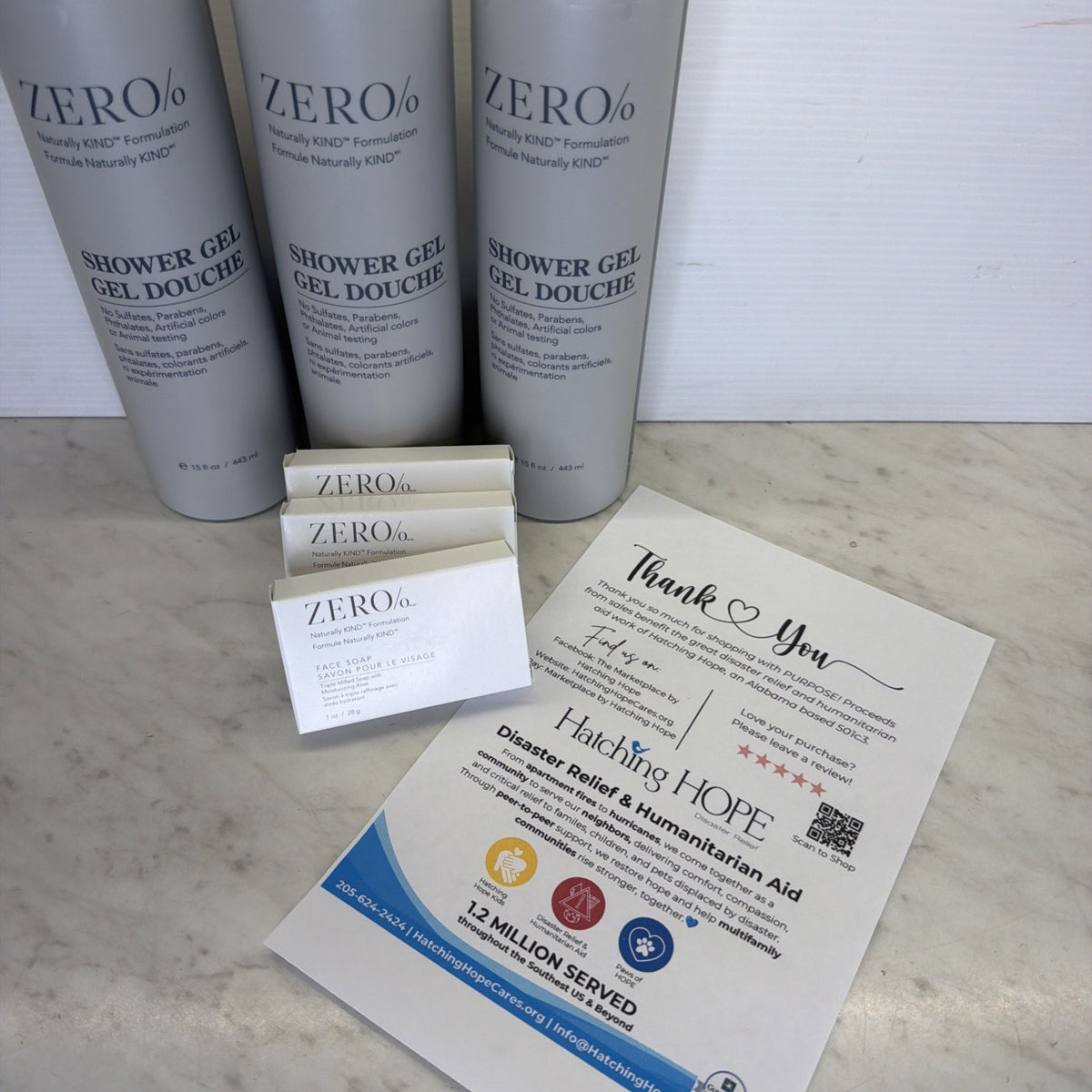 Gilchrist & Soames Zero% Shower Gel - 3 Bottles Hilton Hotels, 15oz Each, Free Shipping & Soap Samples