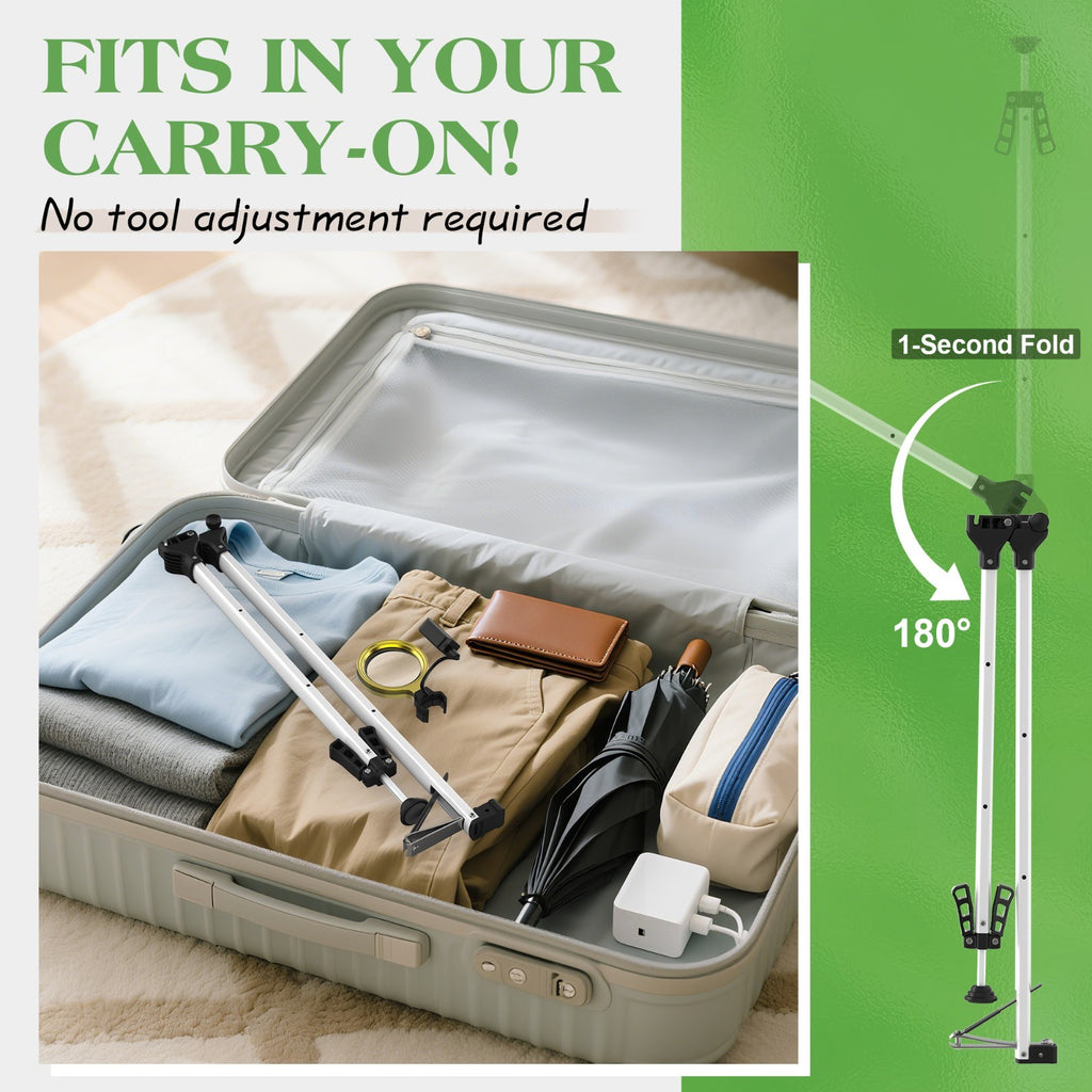 Foldable 24-Inch Toenail Clippers with LED Light & Magnifier for Seniors