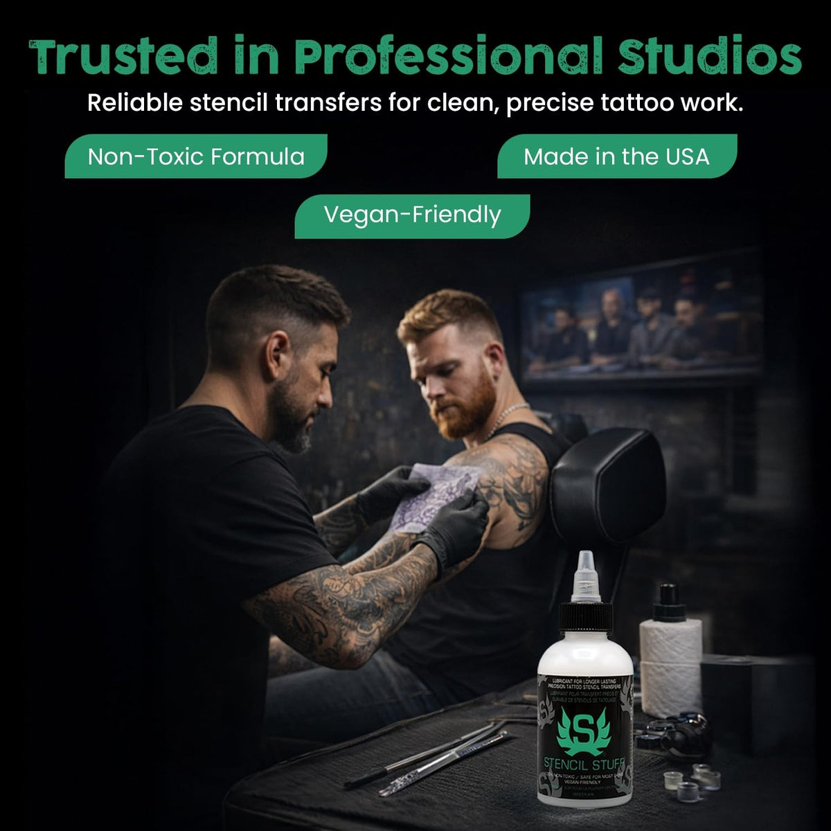 Tattoo Stencil Transfer Gel Solution - Long-Lasting, Easy Application