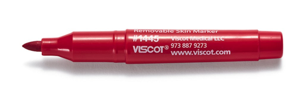 Viscot Mini EZ Removable Ink Skin Marker - Red, 10 Pack
