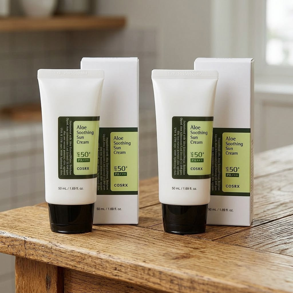 Cosrx Aloe Sun Cream SPF50+ PA+++ Moisturizing Sunscreen for Face - Pack of 2