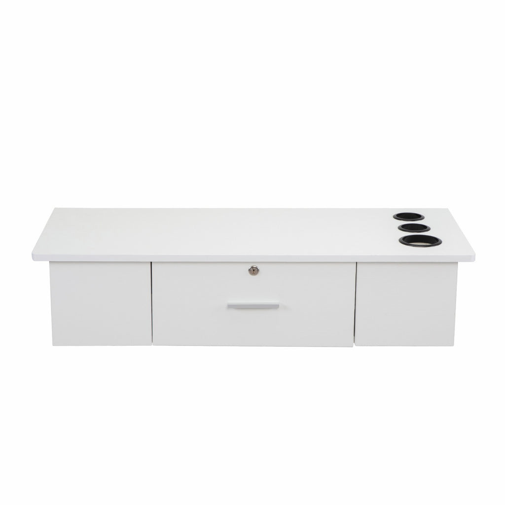 Wall-Mount Styling Station for Hair Salon Barber Spa Storage Cabinet