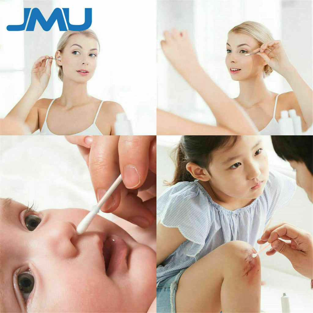 1000Pcs Cotton Swab Applicators with Wooden Handles - 3 Inch Long, Ideal for Wound Care & Precision Cleaning