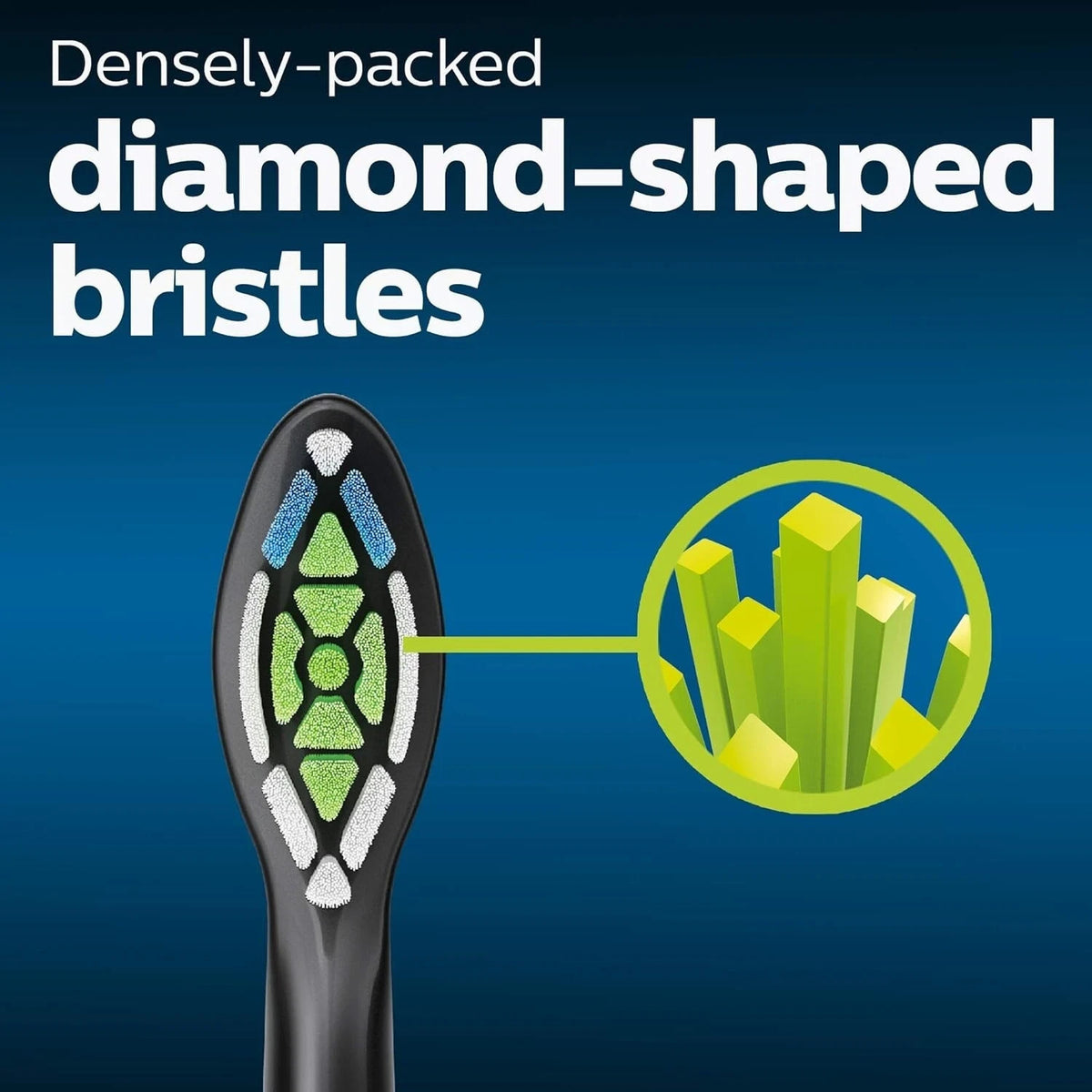 Black Replacement Brush Heads for Philips Sonicare DiamondClean Toothbrush - Pack of 8