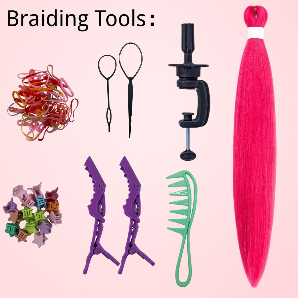 Practice Hair Mannequin Head for Braiding and Styling - Black Yaki Texture