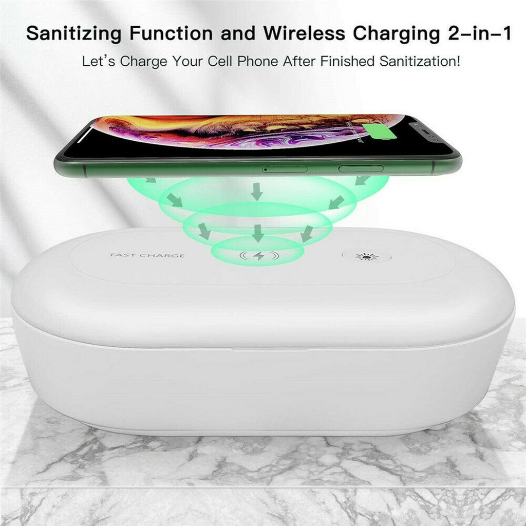 UV Ozone Sterilizer Wireless Charger Box for Cell Phones - Disinfection Case